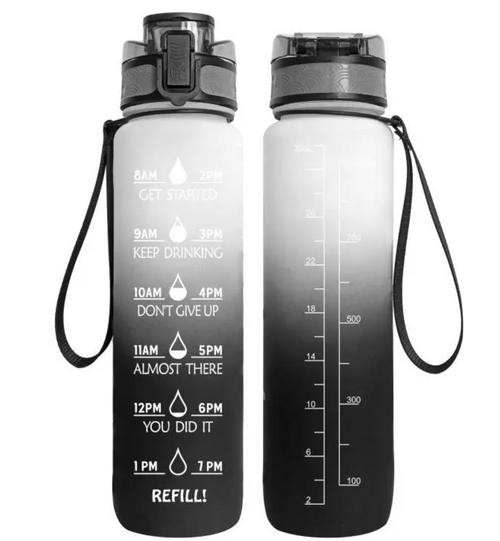The Fuel™ Insulated Bottle - Black and White